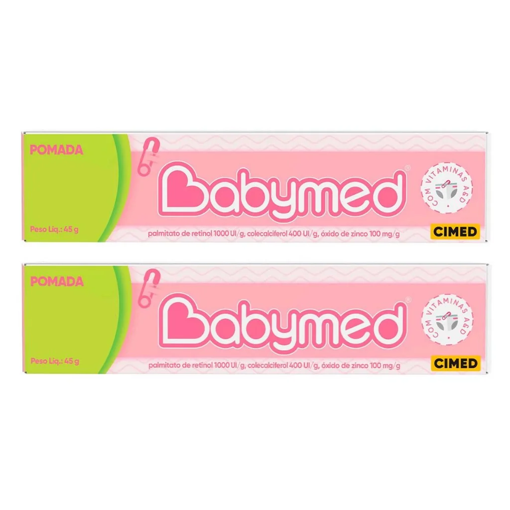 Kit 2 Pomadas Babymed Rosa 45g