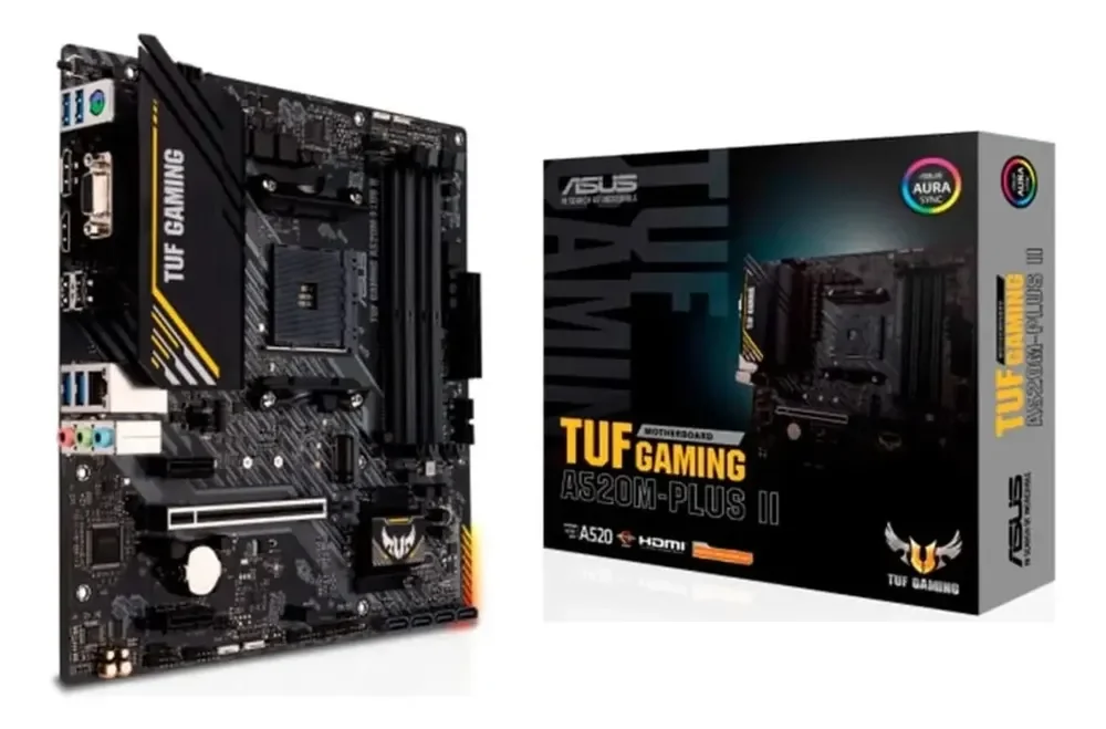 Placa Mãe Asus Tuf Gaming A520m-plus Ii, Amd Am4, Matx, Ddr4 Preto