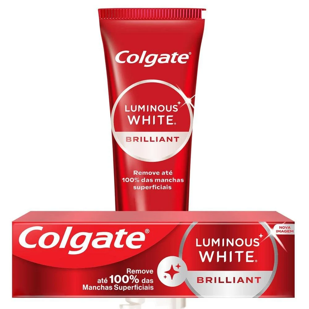 Colgate Luminous White Brilliant Mint Creme Dental Clareador, 140g