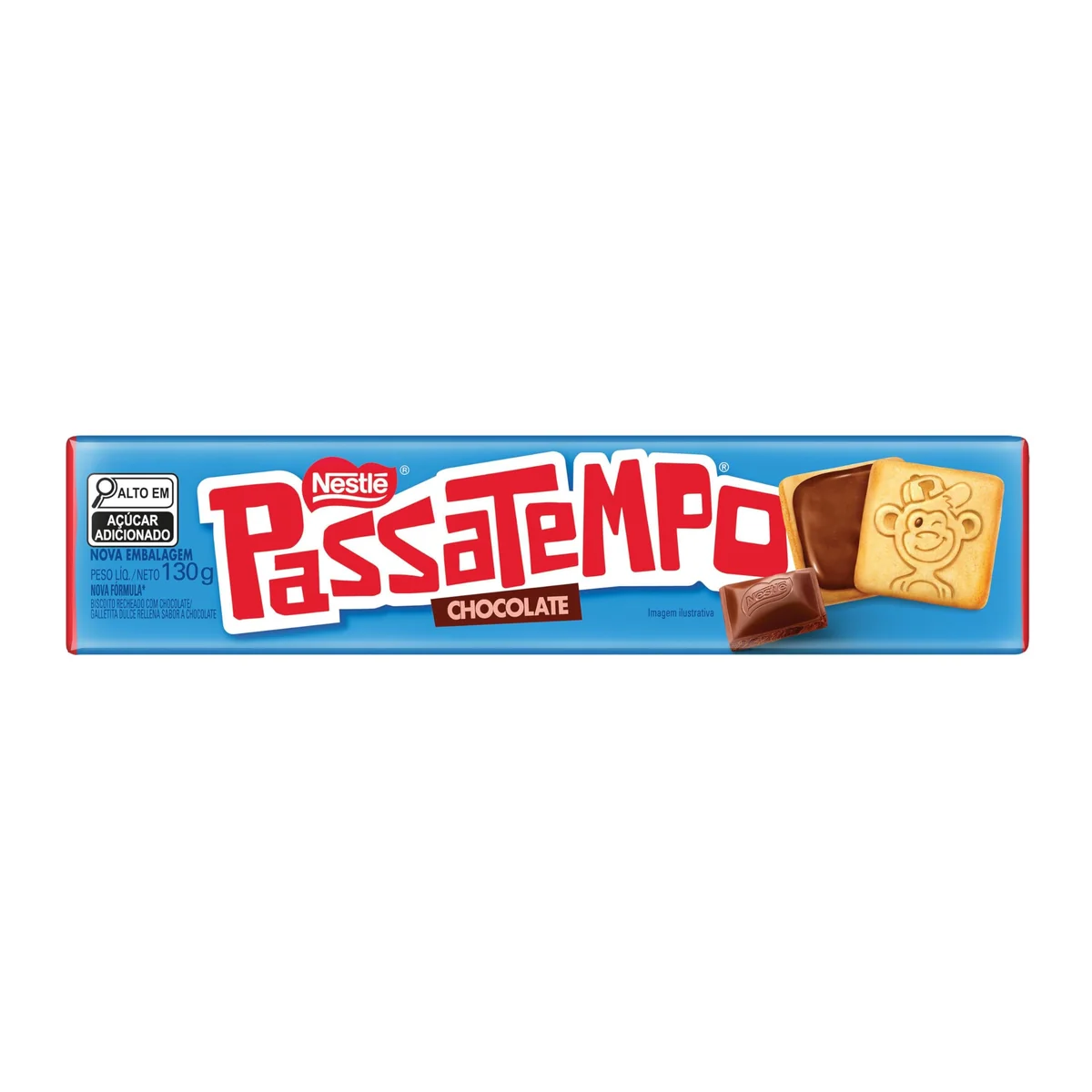 Passatempo - Biscoito Recheado, Chocolate, 130g