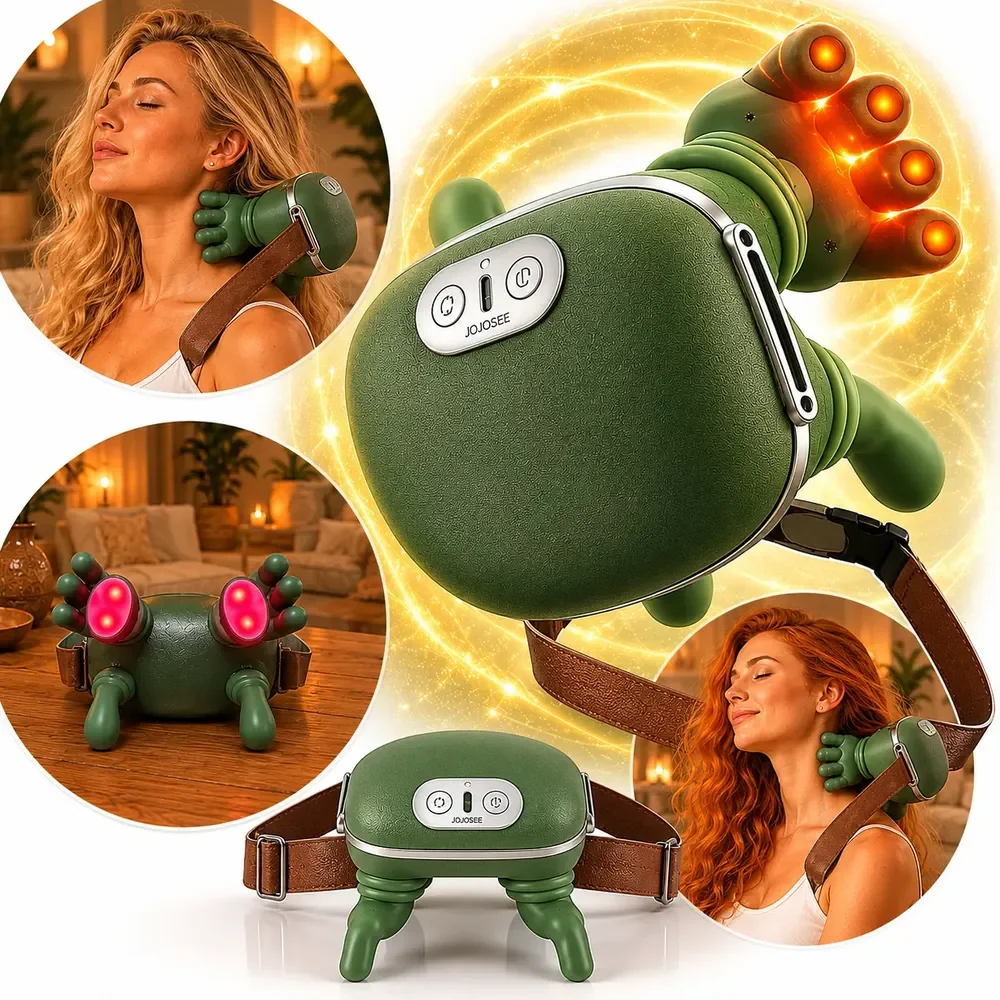 Massageador Pescoço Ombro Recarregável Maozinha Deep Jojosee 127/220v Verde-musgo