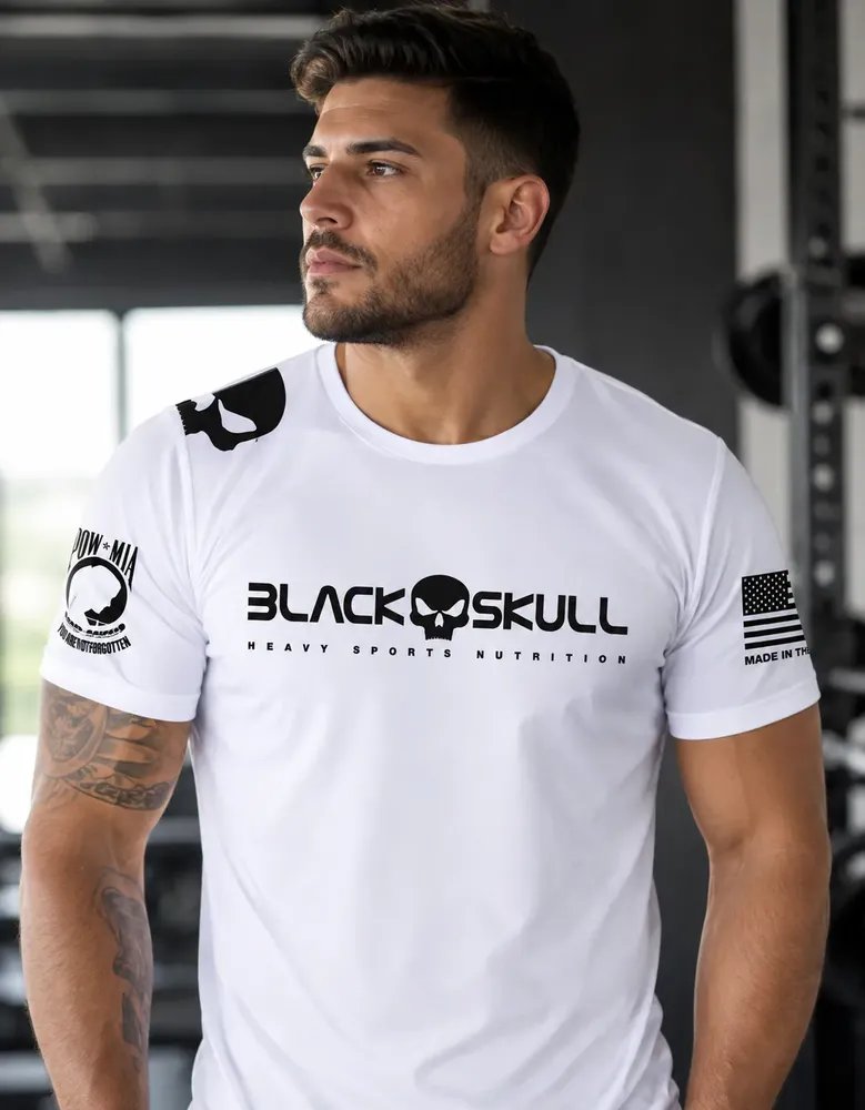 Camiseta Black Skull Dry Fit Soldado Bope Branca Original Branco Estampada (logotipo/skull) G