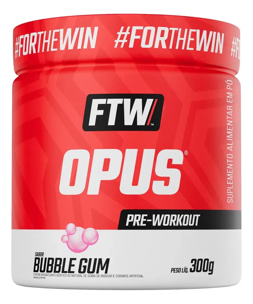 Opus Pre-workout 300g Sabor Bubble Gum - Ftw