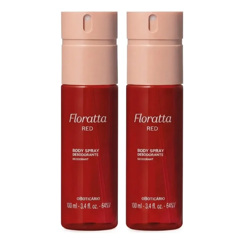 Combo Body Spray Desodorante Floratta Red 100ml (2 Itens)