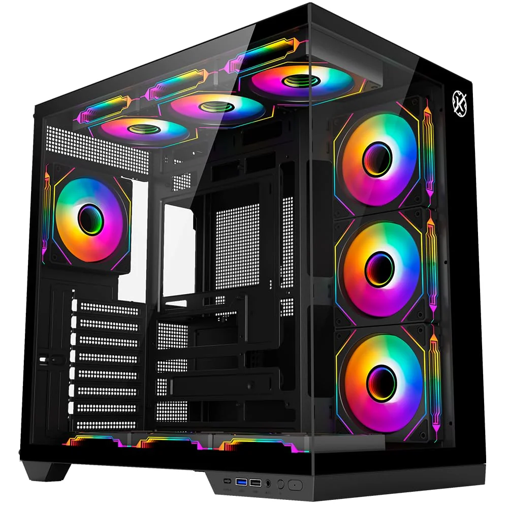Gabinete Kalkan Skye Preto Aquário ATX USB 3.0 Sem Fans KLK00041
