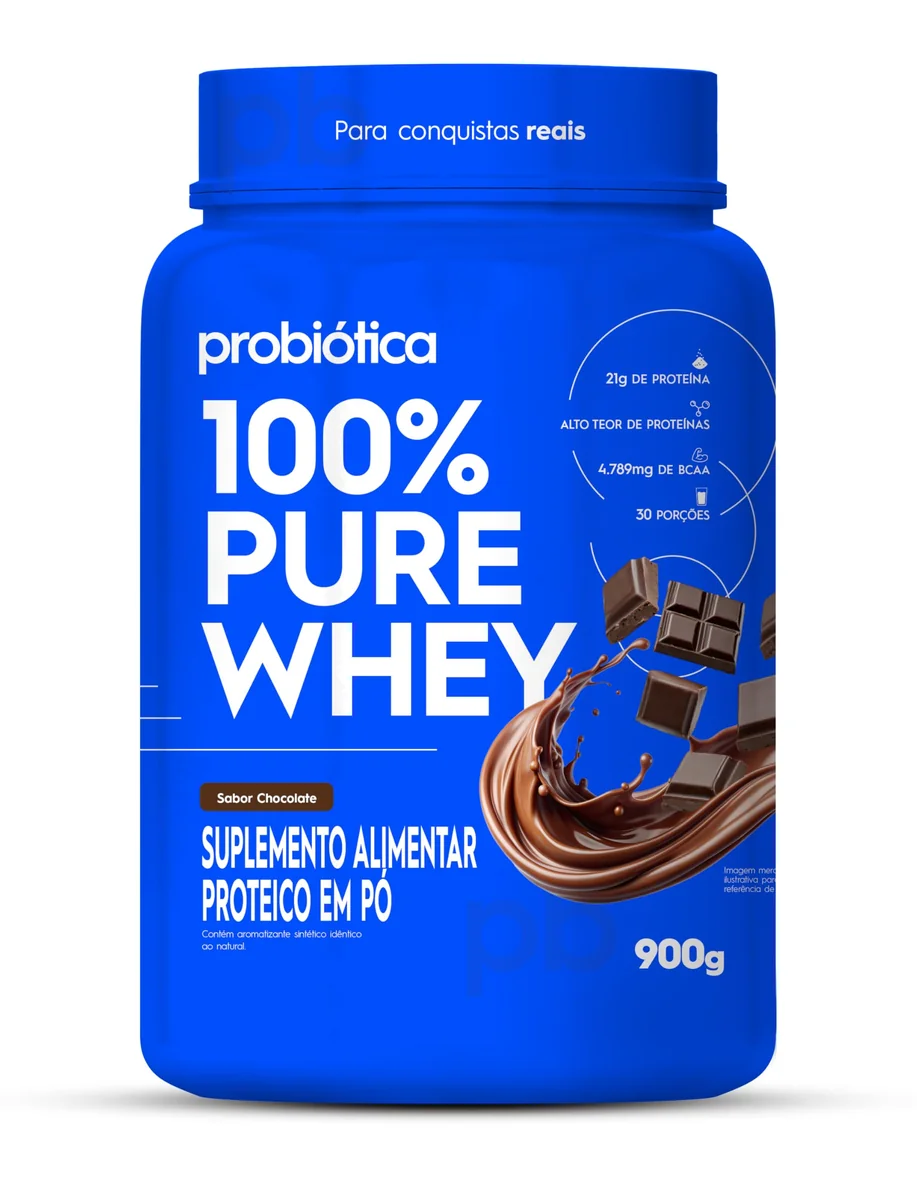 100% Pure Whey (900g), Chocolate, Probiótica