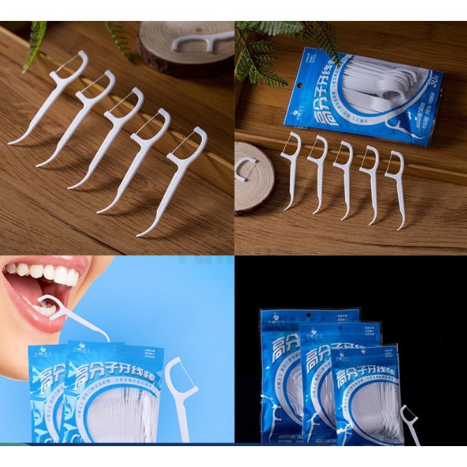 Kit com 50/100/150/200 Unidades de Fio Dental Infantil em Formato de Arco Ultra Fino para uma Limpeza Eficaz