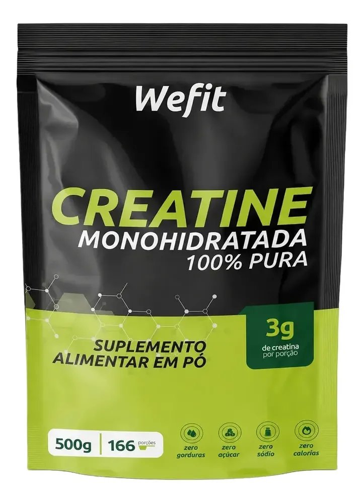 Creatine Monohidratada Refil 500g Wefit Sem Sabor