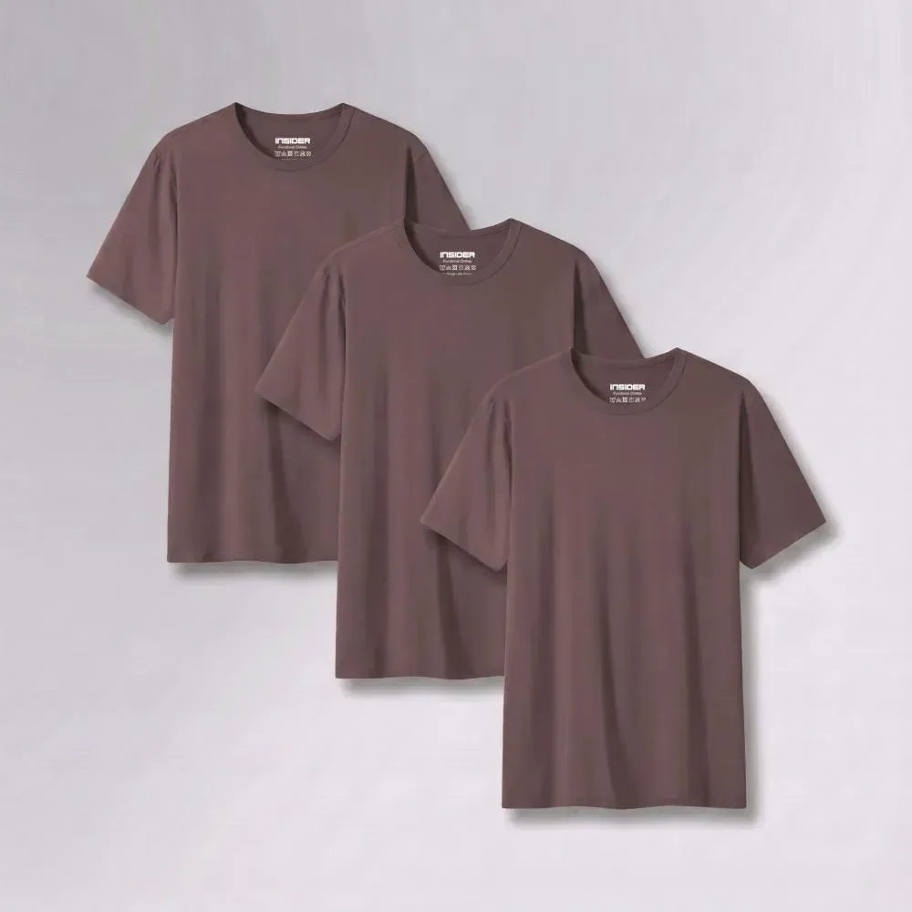 Kit 3 Camisetas  Light T-shirt Insider Marrom G