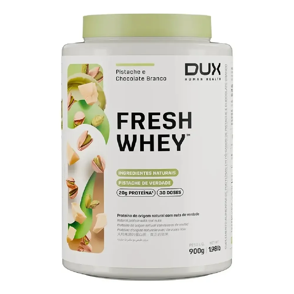 Dux Fresh Whey Pote 900g Sabor Pistache E Chocolate Branco Pistache E Chocolate Branco
