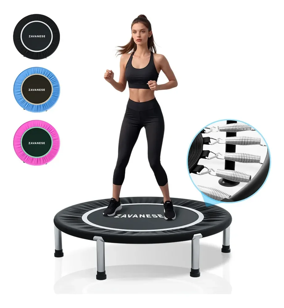 Trampolim Jump Profissional Com Capa Saia Diâmetro 1 M 200kg Preto