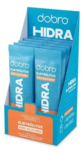 Hidra Eletrólitos Dobro Laranja E Morango 10x7g Sabor 10 Unidades