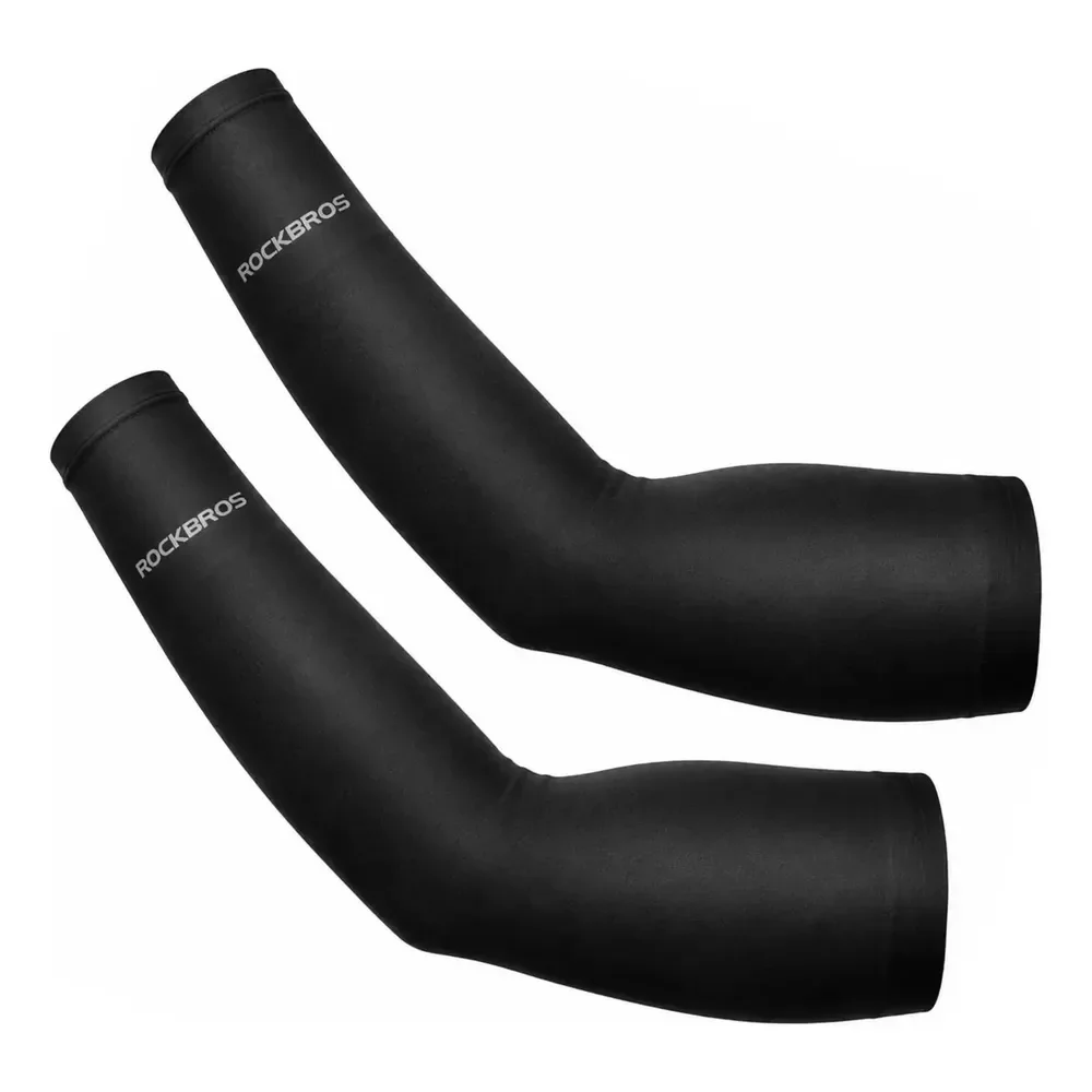 Manguito Rockbros Uv400 Térmico Corrida Ciclismo Proteção Solar Bike Moto Tamanho Único Preto