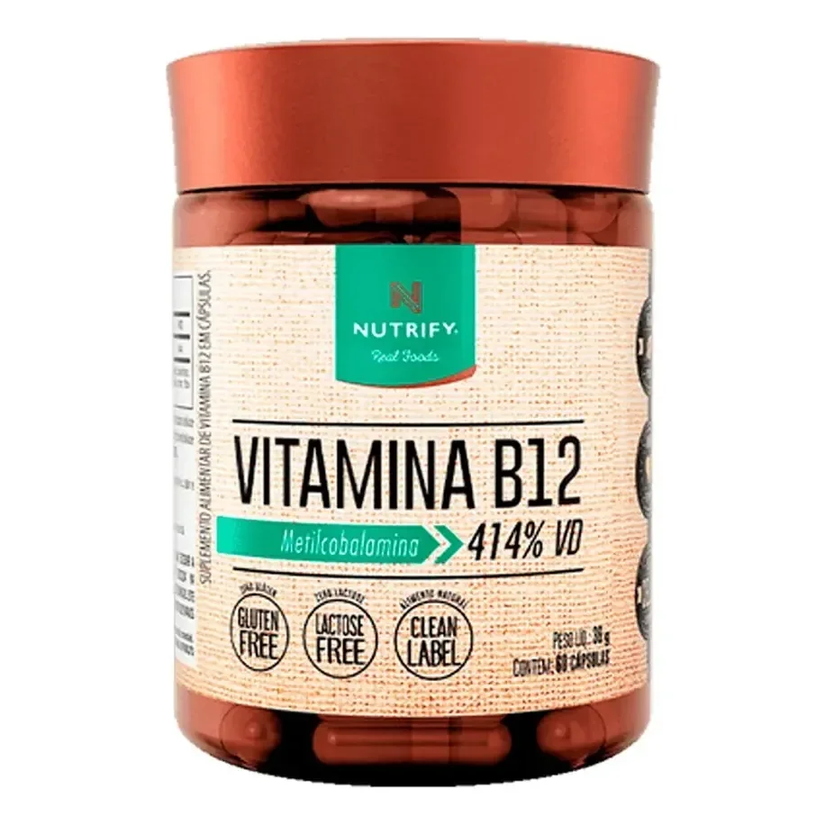 Vitamina B12 Metilcobalamina 60 Cápsulas Nutrify Cápsulas