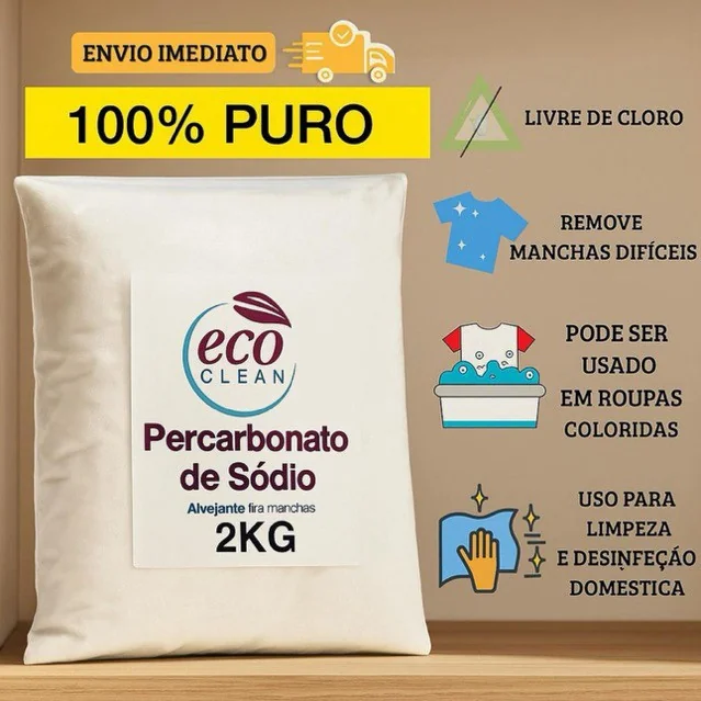 5KG Percarbonato De Sódio 100% Puro Roupas Brancas Coloridas TIRA MANCHAS 500G/1KG/2KG/ ALVEJANTE