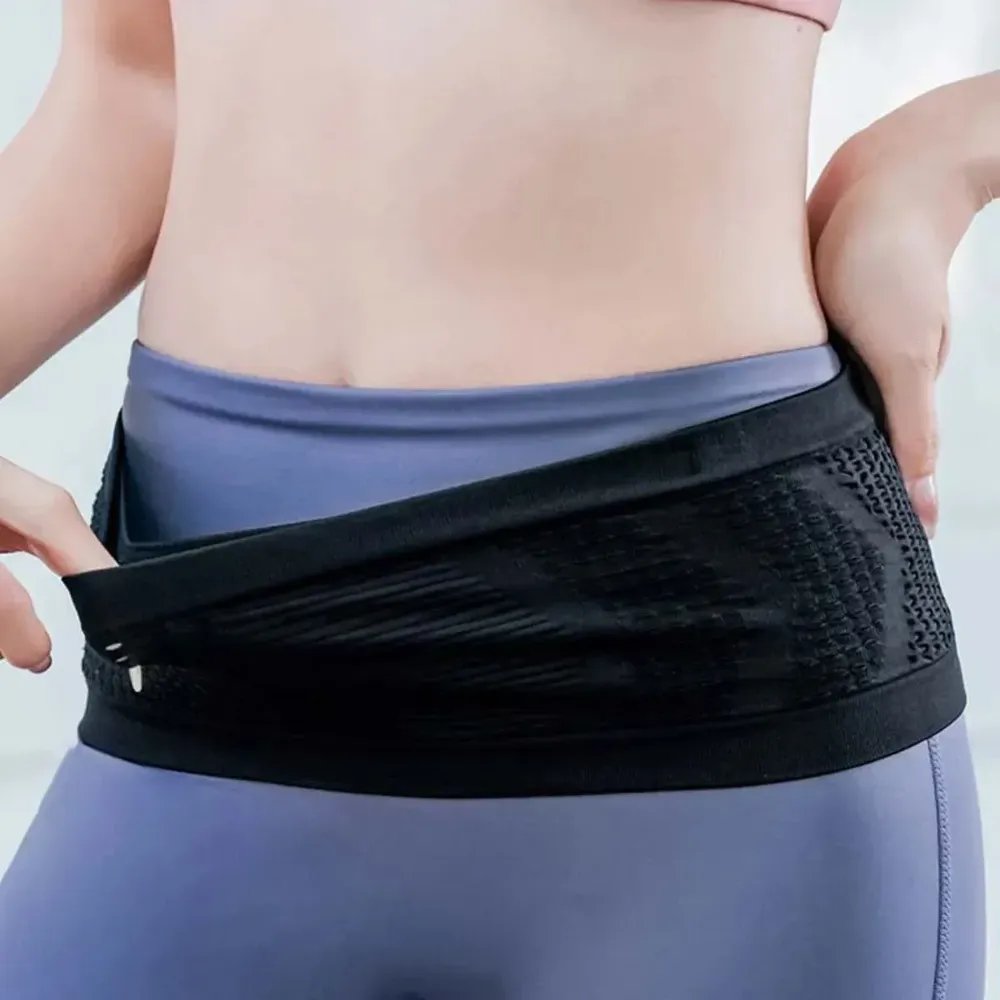 Cinto De Corrida Fitness Porta Celular Bolsa Elástico Pretom Preto M