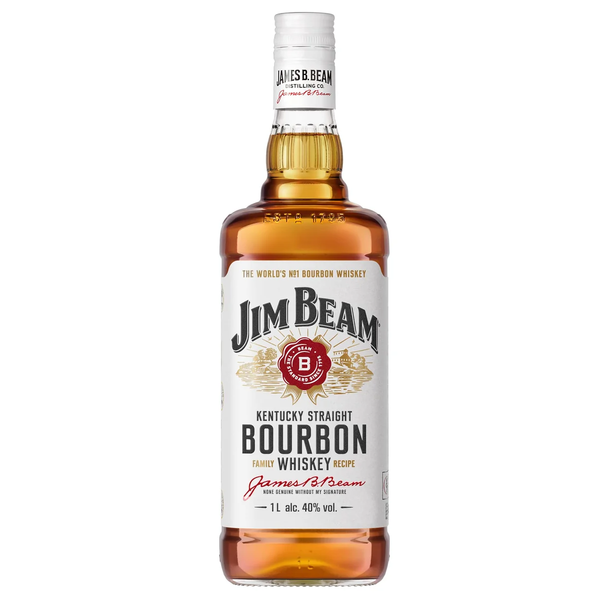 Bourbon Whiskey Jim Beam White 1L