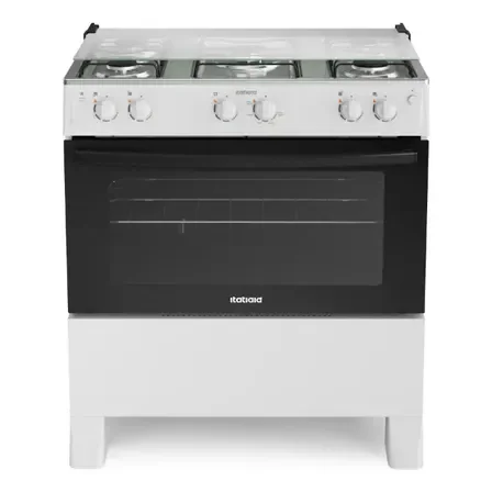 Fogão 5 Bocas A Gás Itatiaia Star Com Acendimento Automático E Forno 88l Branco Bivolt 127/220v