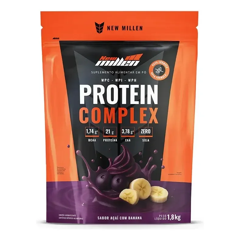 Protein Complex - 1800g - New Millen - Sabor Açaí Com Banana