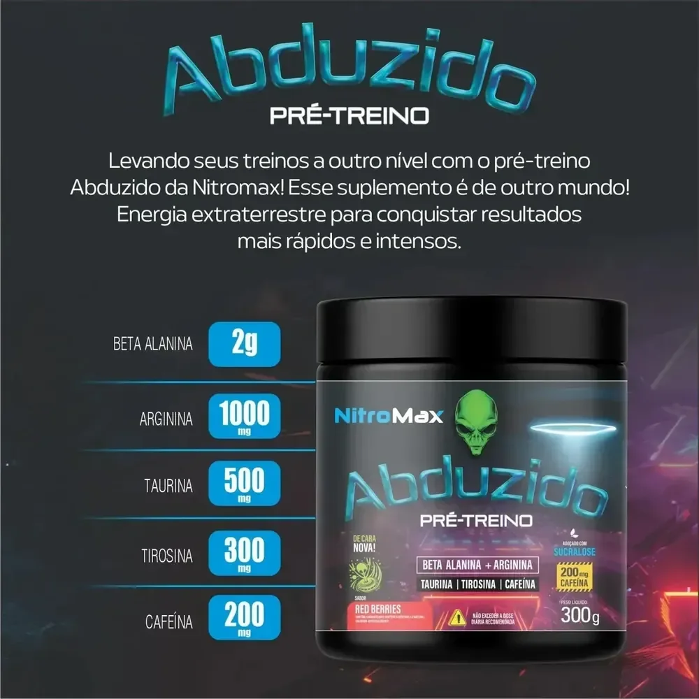 Pré Treino Abduzido - Nitromax Sabor Melancia
