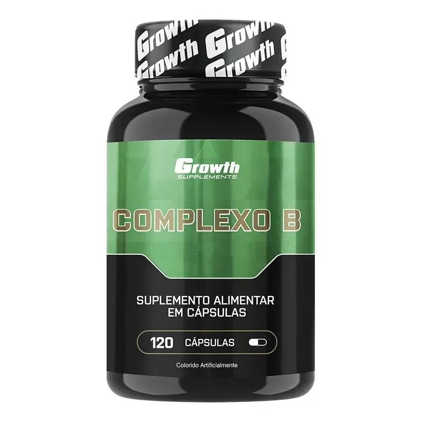 Vitamina Complexo B 120 Cápsulas Growth Supplements Sem Sabor