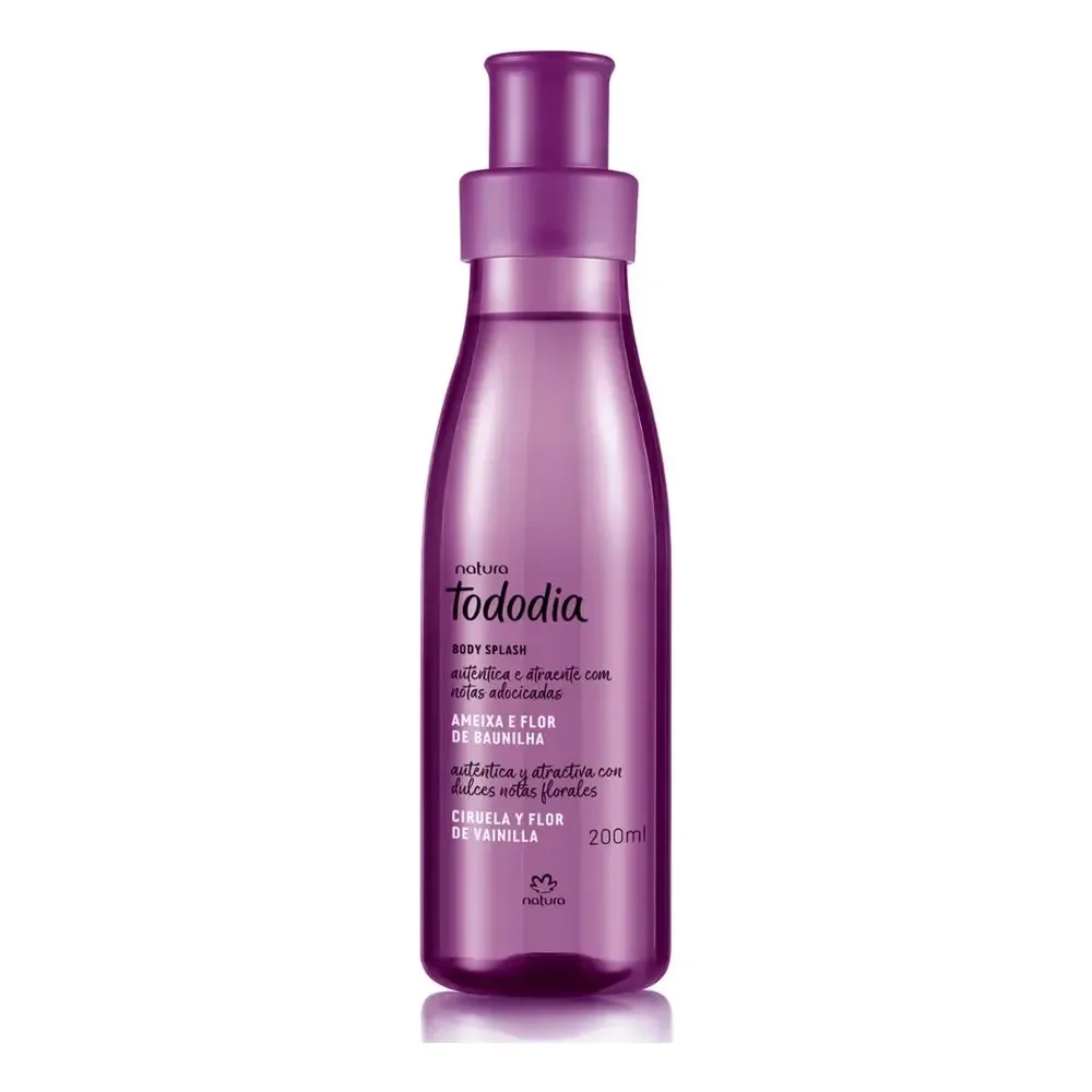 Body Splash Tododia Ameixa E Flor De Baunilha Natura 200 Ml