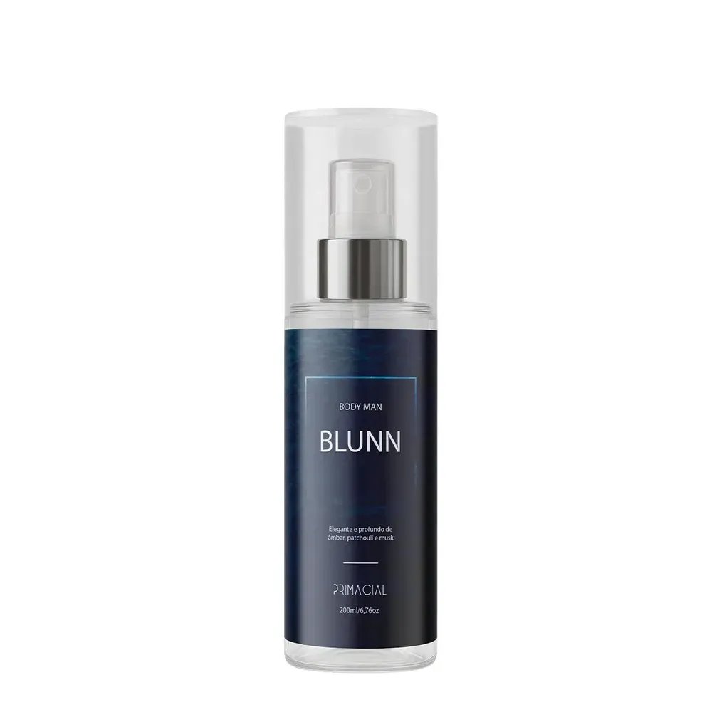 Body Splash Masculino Blunn 200ml By Primacial - Perfume Floral Cítrico