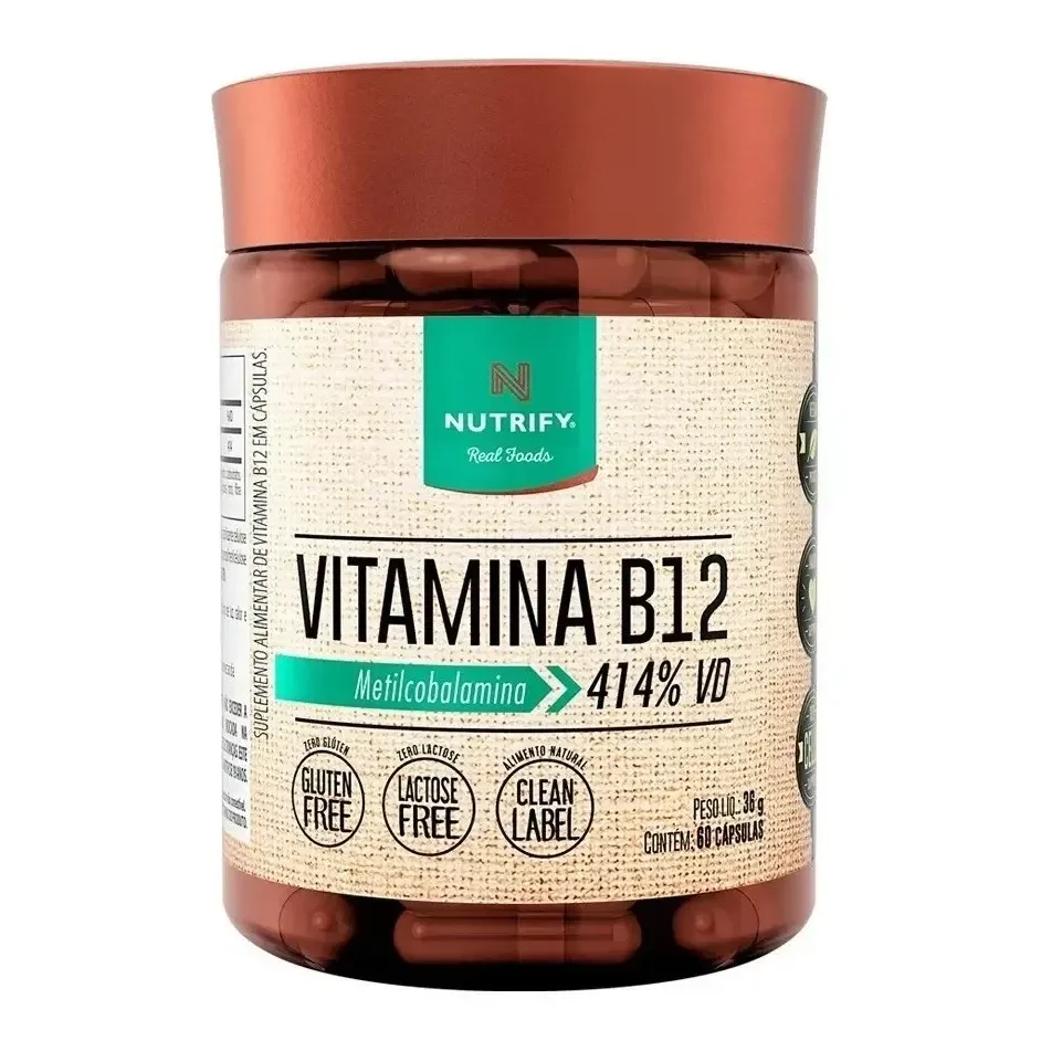 Vitamina B12 Metilcobalamina 414% 60caps Nutrify Cápsulas