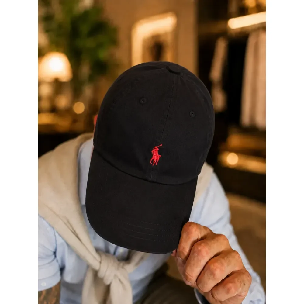 Boné Polo Sarja Aba Curva Masculino Fecho Strapback Preto Un