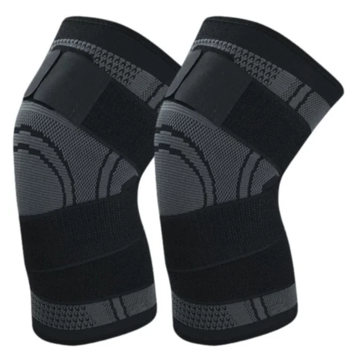 KIT 2 Joelheira Esportiva Elástica de Compressão Masculina e Feminina Basquete Voleibol Esporte