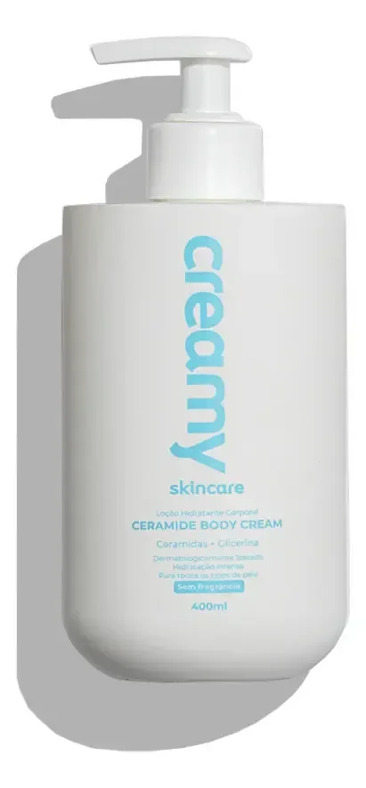 Creamy Skincare Ceramide 400ml | Aumento da Hidratação, Maciez, Firmeza da Pele, Rápida Absorção, Sem Fragrância e Hipoalergênico | Todos os Tipos de Pele