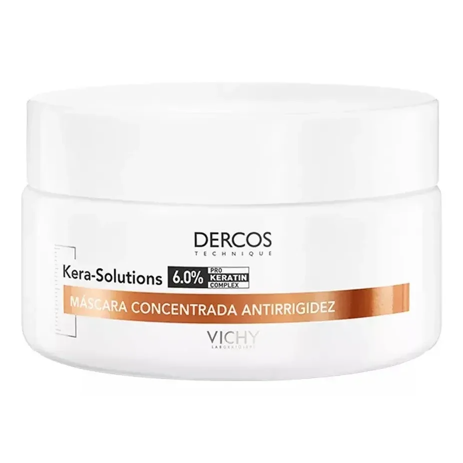 Máscara De Tratamento Capilar Restauradora Para Cabelos Danificados Por Química Com Ação Antifrizz E Antiumidade Por 48h Kera-solutions Vichy Dercos 200ml