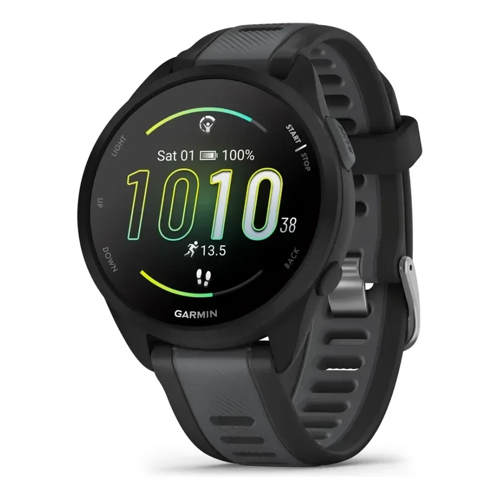 Smartwatch Relógio Garmin Forerunner 165 43mm Nf-e Preto Mesh
