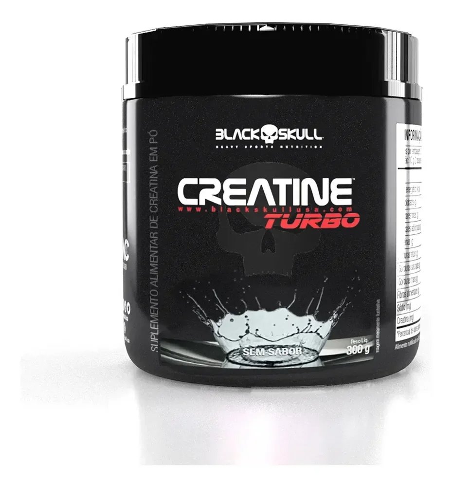 Suplemento em Pó Black Skull Creatine Turbo sem sabor 300g