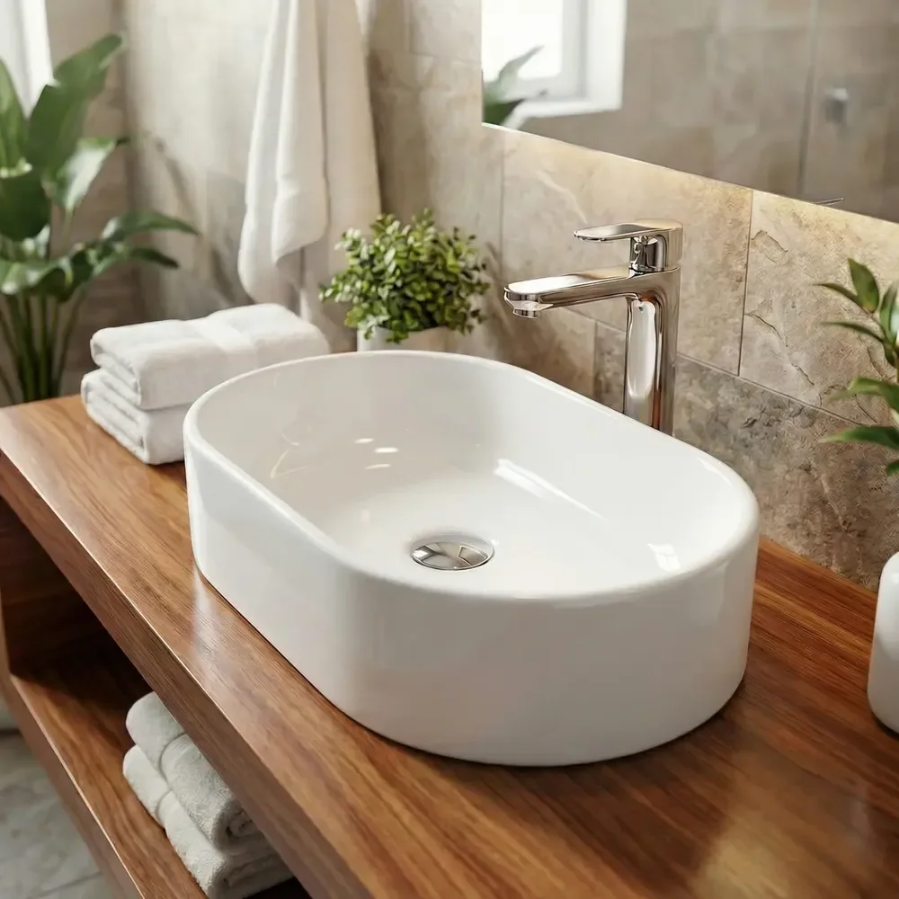 Cuba Pia De Sobrepor Para Banheiro Lavabo Lavatório Armário Gabinete Suspenso Oval Branca De Mármore Sintético 40x23 siena - sos Acabamentos By Orcia Branco Brilhante
