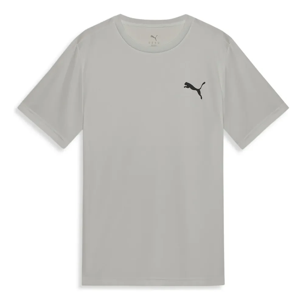 Camiseta Ess Small Puma Logo Poly Tee Masculina Puma Cinza M