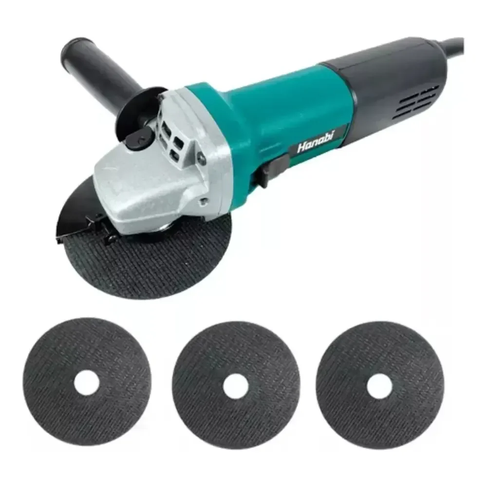 Esmerilhadeira Lixadeira Angular 880w 115mm Hanabi Cor Azul-petróleo Frequência 60hz 220v