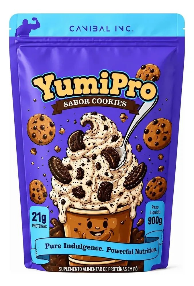 Yumi Pro 900g Canibal Whey Protein Concentrado 21g Protein Cookies