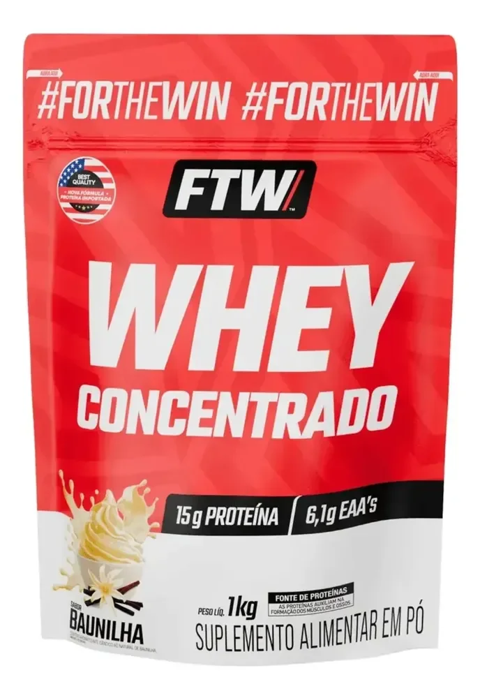 Whey Protein Concentrado 1kg Sabor Baunilha- FTW