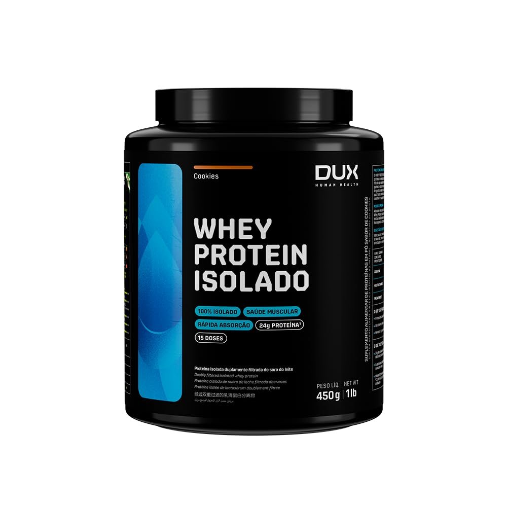 Whey Protein Isolado Cookies Pote 450g – Contribui para os Resultados e Auxilia a Recuperação Muscular – Dux Human Health