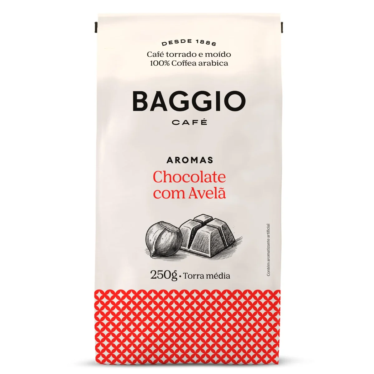 Baggio Café Café Torrado e Moído Aroma de Chocolate com Avelã 250g