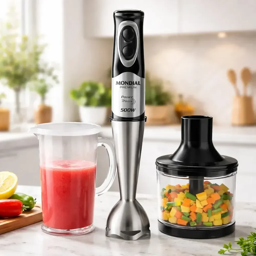 Power Mixer Premium Mondial Preto/inox 500w M-07 Preto/aço Inoxidável 127v