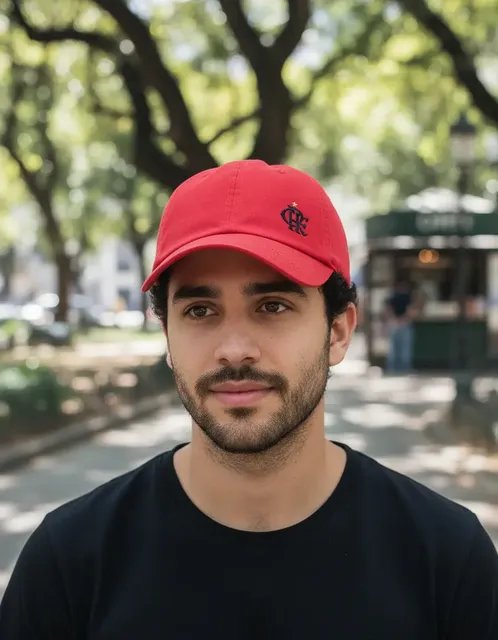 Boné Flamengo Bordado Aba Curva Minimalista Licenciado