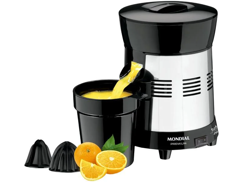 Extrator de Frutas Mondial Premium Turbo Preto Bivolt E-10