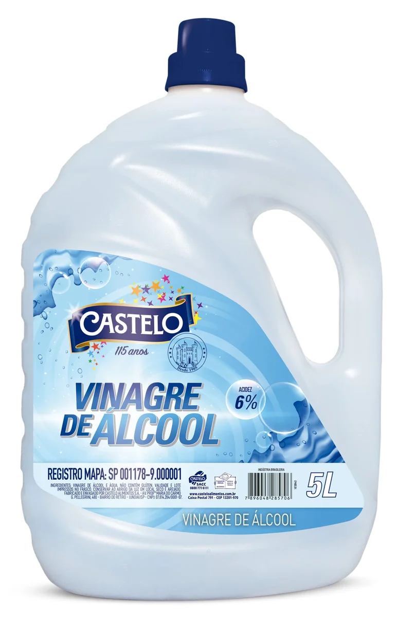 Vinagre de Álcool Concentrado 6% Castelo 5l