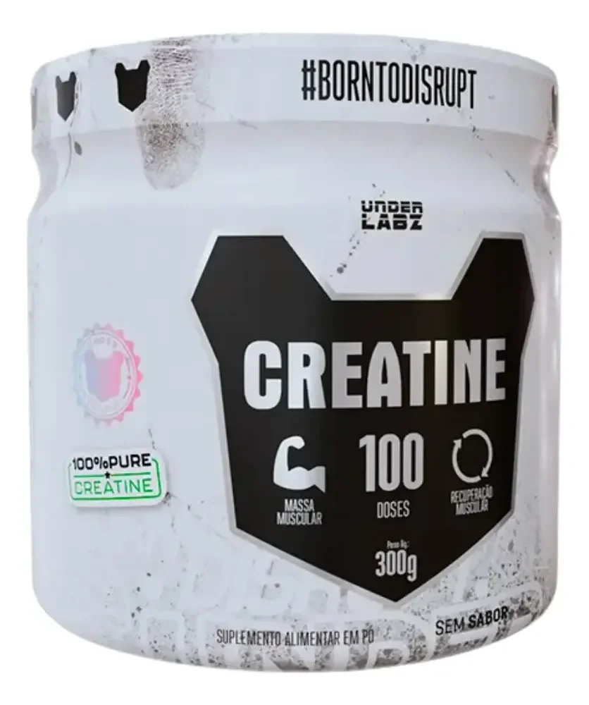 Creatina Monohidratada Under Labz 300g Para Atletas de Alta Performance