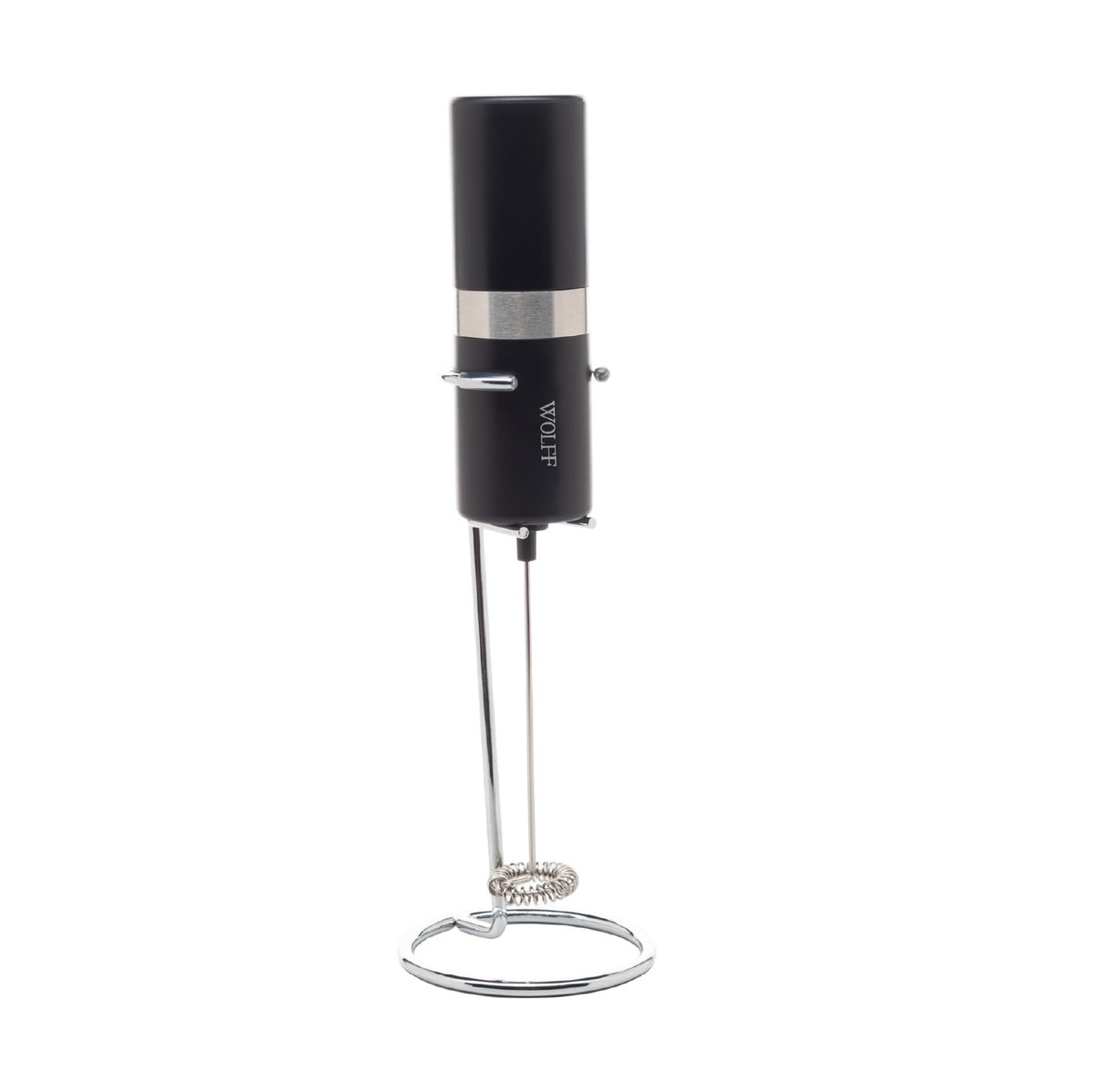 WOLFF - Mixer Elétrico para Bebidas de Aço Inox e Plástico com Suporte - motor potente - serve para bater ovos - misturador