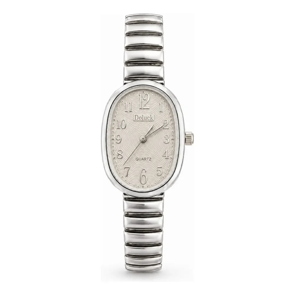 Relógio De Pulso Minimalista Old Money Feminino Premium Moda Prata Cx Branca