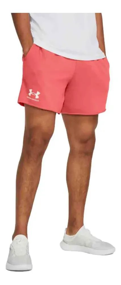 Shorts Masculino Curto Under Armour Rival Terry Coral Clroxw Liso M