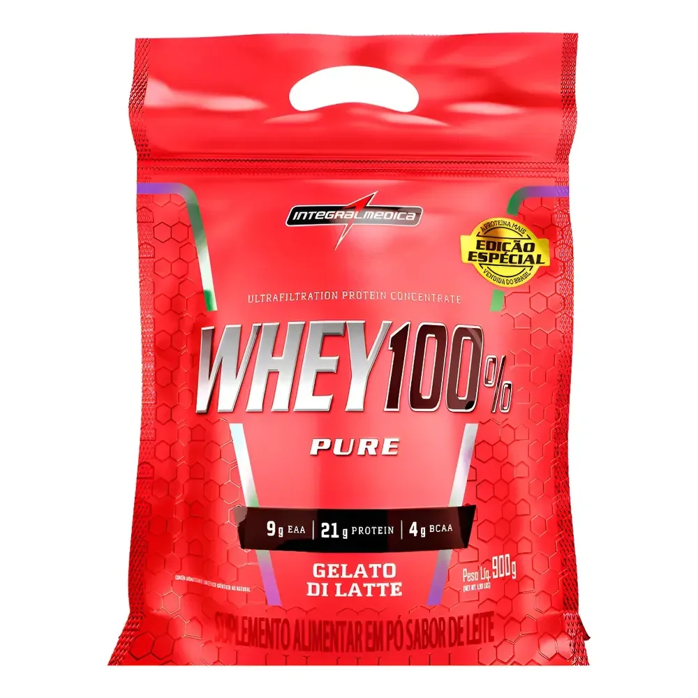 Whey 100% Pure 900g - Gelato Di Latte - Integralmédica Gelato Di Latte